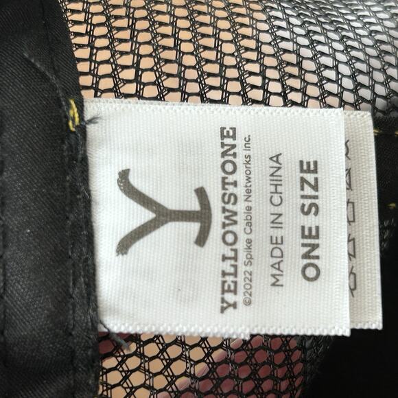 Yellowstone Dutton Ranch unisex trucker black mesh strap back pony tail - Picture 6 of 8